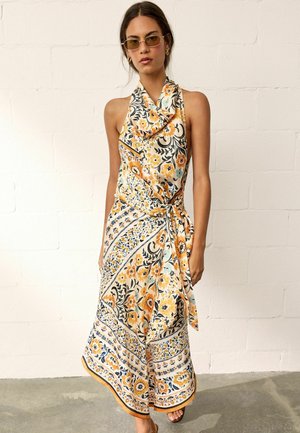 BHOEM, SCARF PRINT TIE WAIST MIDI DRESS - Maxikleid - multi