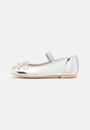 HANNAH - Ankle strap ballet pumps - silver colored