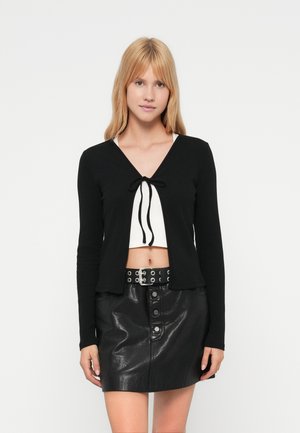 PCKITTE TIE CARDIGAN - Ζακέτα - black