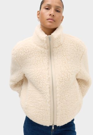 Marks & Spencer, FUNNEL NECK BORG JACKET.. - Fleece jacket - ecru