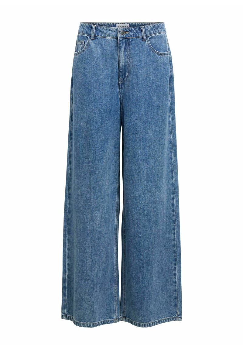 Object Wide Leg - Wide Leg - medium blue denim/blue denim - Zalando.co.uk