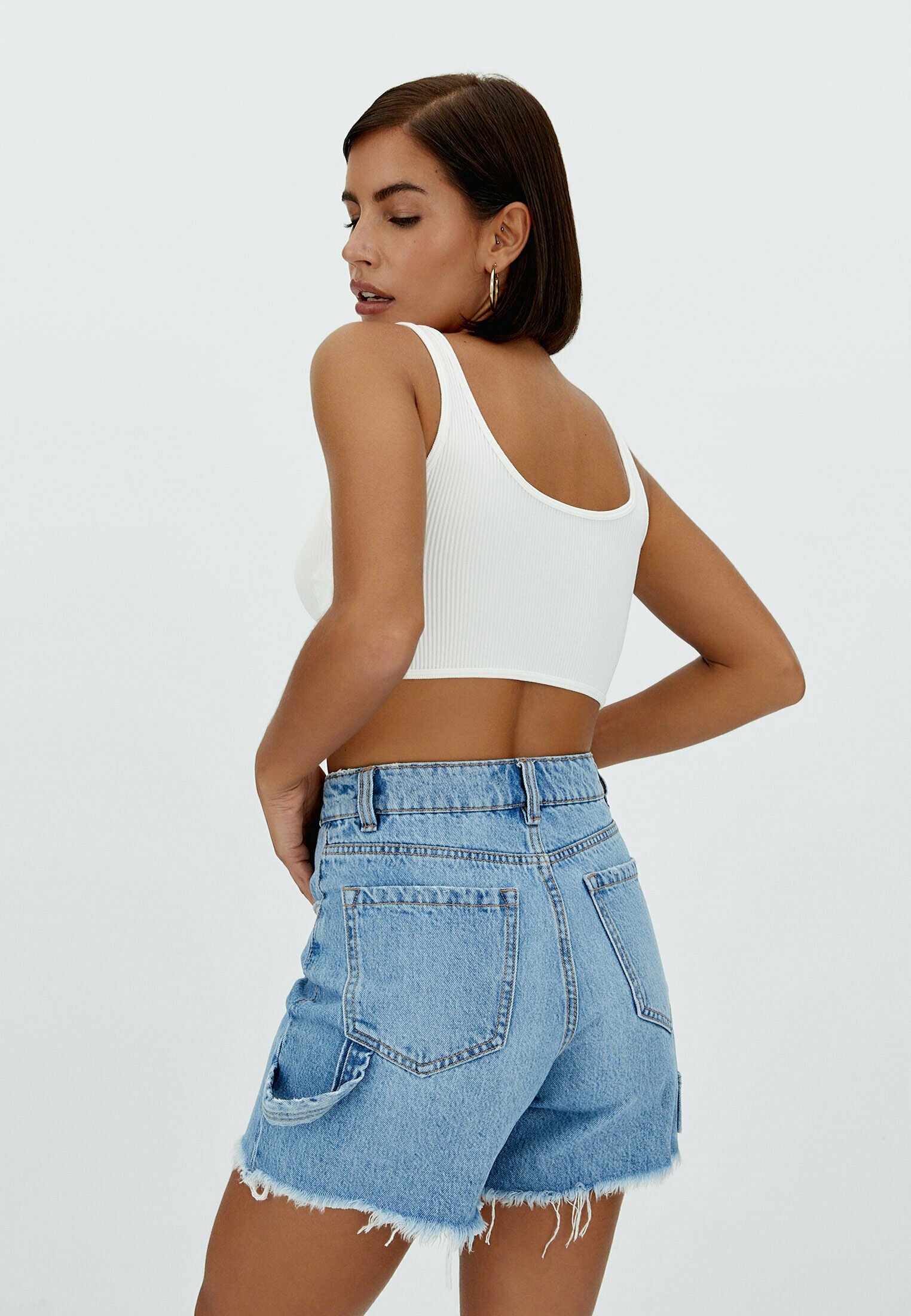 Stradivarius Shorts di jeans - blue denim/blu denim - Zalando.it