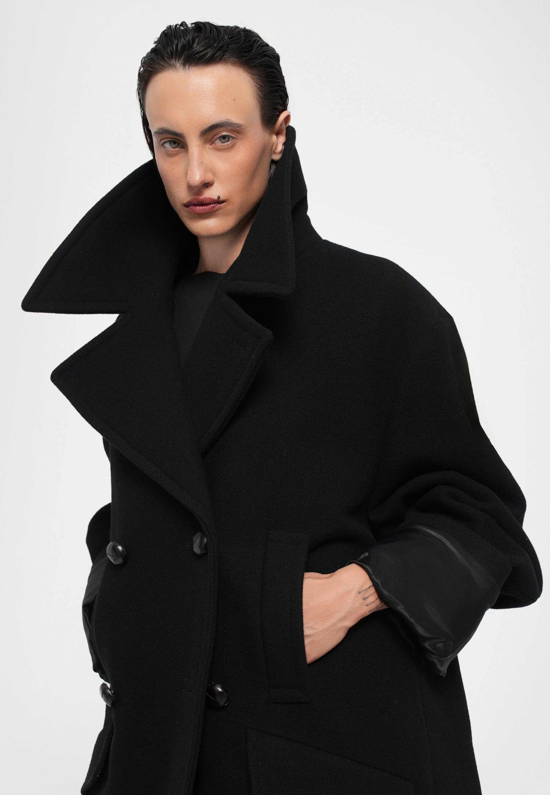 MM6 Maison Margiela COAT - Classic coat - black - Zalando