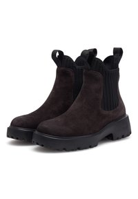 Woden Stivaletti con plateau - chocolate