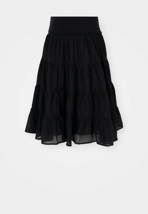 FALLON FOLD PRAIRIE MIDI SKIRT - Jupe trapèze - black