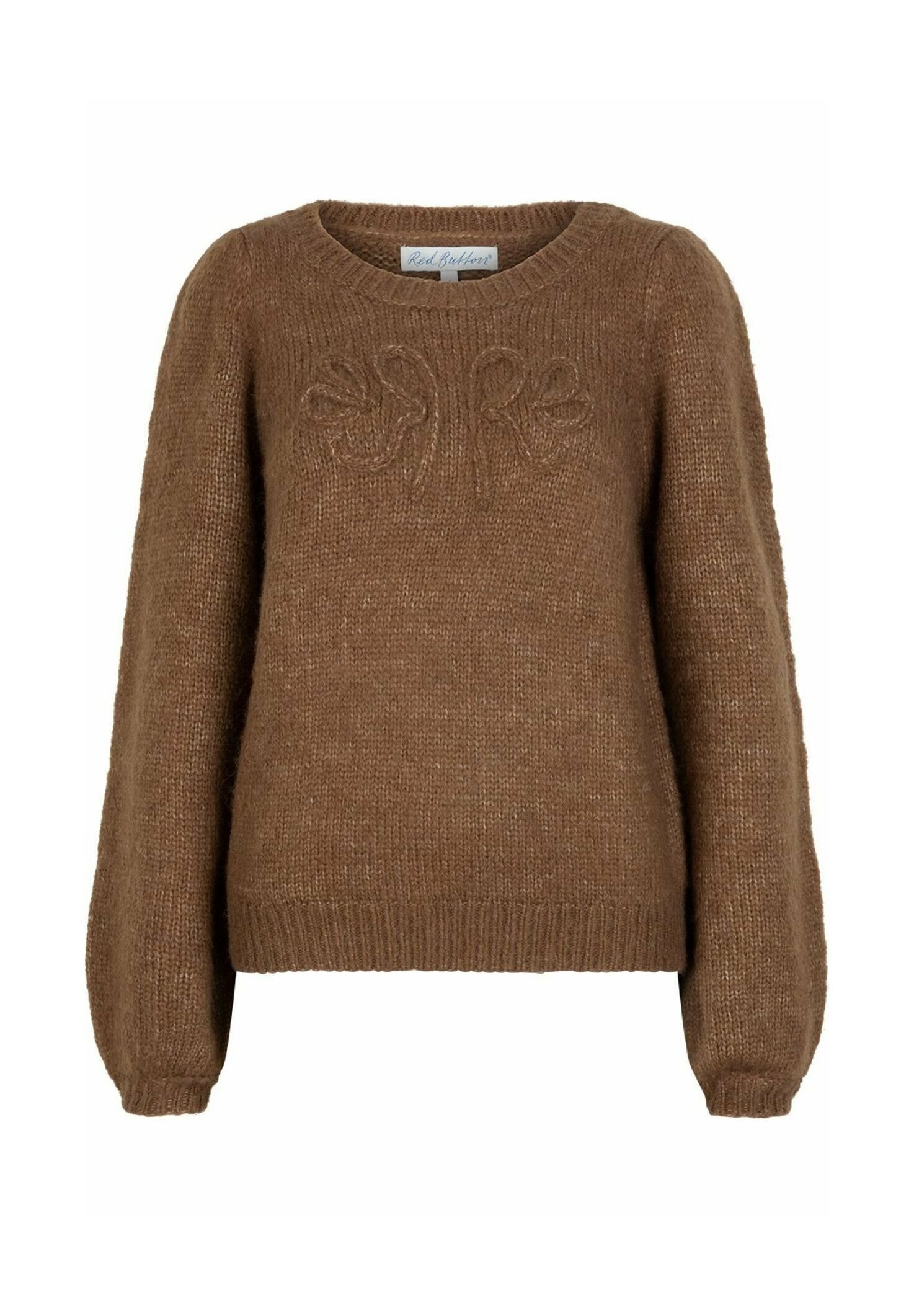 Red button Trui dark brown/donkerbruin