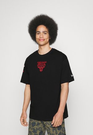 NBA CHICAGO BULLS TONAL LOGO OVERSIZED TEE - Squadra - black