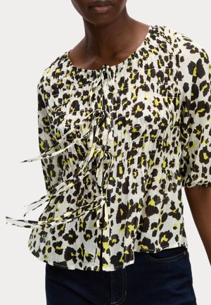 TIE FRONT SHIRRED  - Blouse - yellow mix