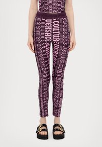 Versace Jeans Couture TAPE - Tamprės – kelnės - plum/polignac