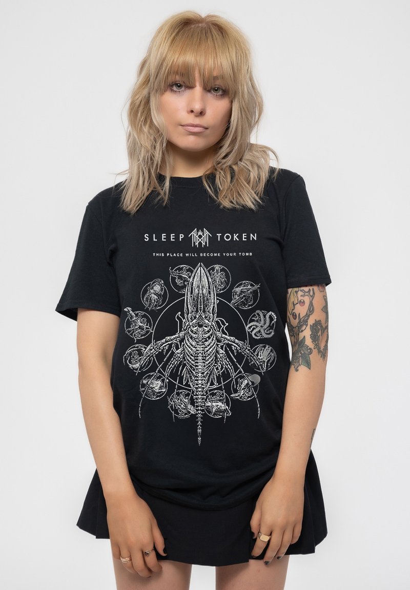 Paradiso Clothing SLEEP TOKEN TOMB WHALE - Print T-shirt - black