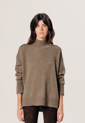 MOCK NECK - Strickpullover - beige