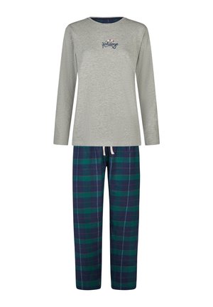 Happy Shorts CHRISTMAS SET GIFTBOX - Pyjama - grey/green checkered flannel