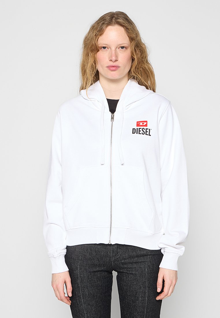 Diesel Sweater met rits wit