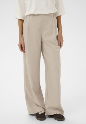 KAKAREN PINSTRIPED - Bukser - beige pinstripe cc