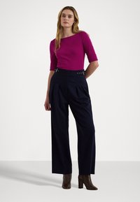 Lauren Ralph Lauren STRETCH COTTON BOATNECK TEE - T-shirts - fuschia berry