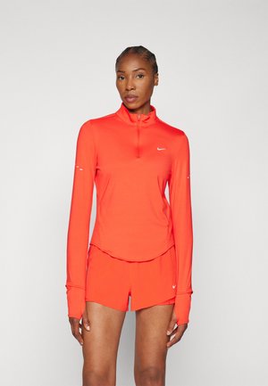Nike Performance SWIFT TOP - Long sleeved top - crimson/reflective silver