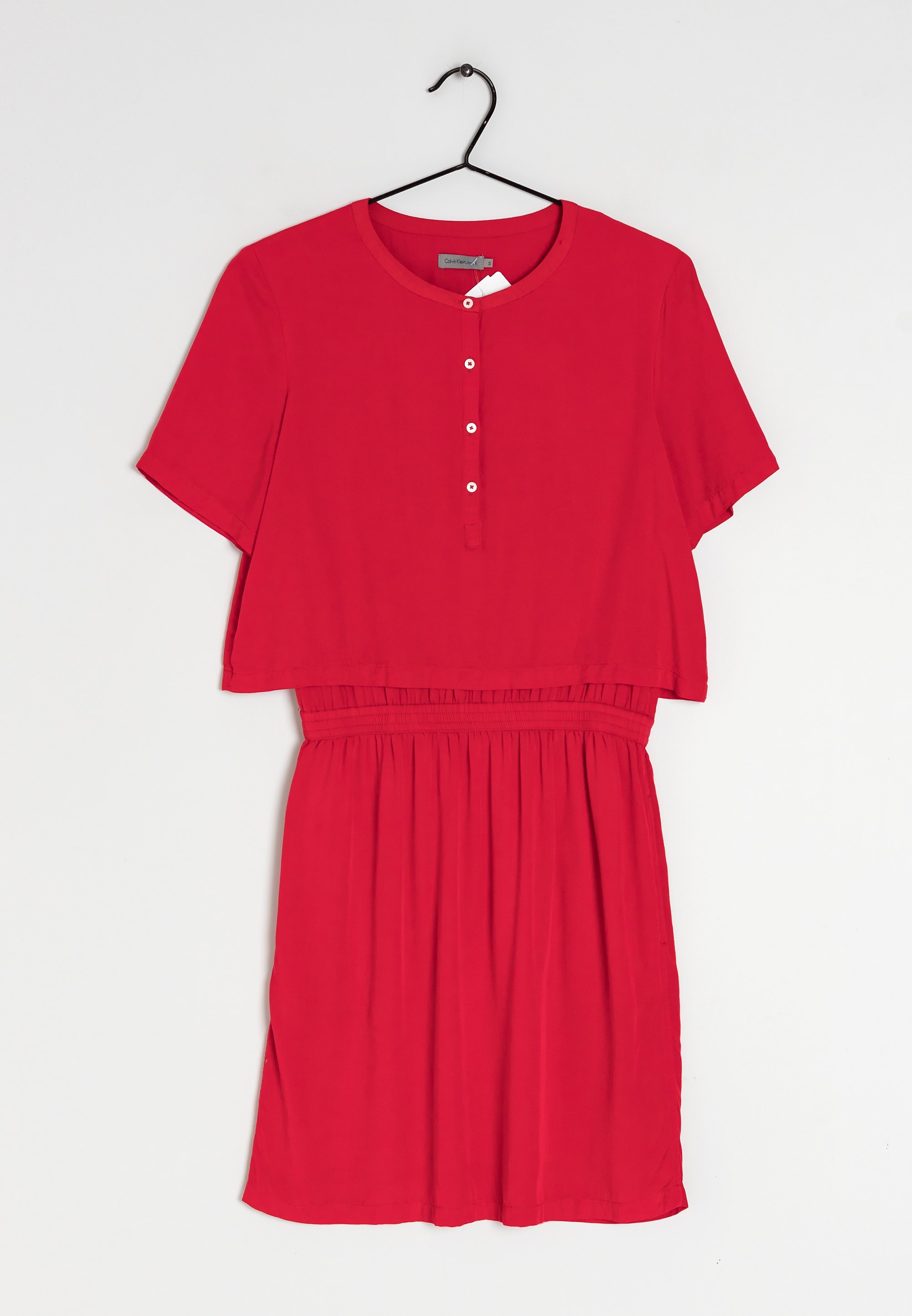 Calvin Klein Jeans Shirt dress - red - (Pre-owned) - Zalando