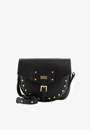 DKNY, PAYTON FLAP CROSSBODY BAG - Sac bandoulière - blk gold