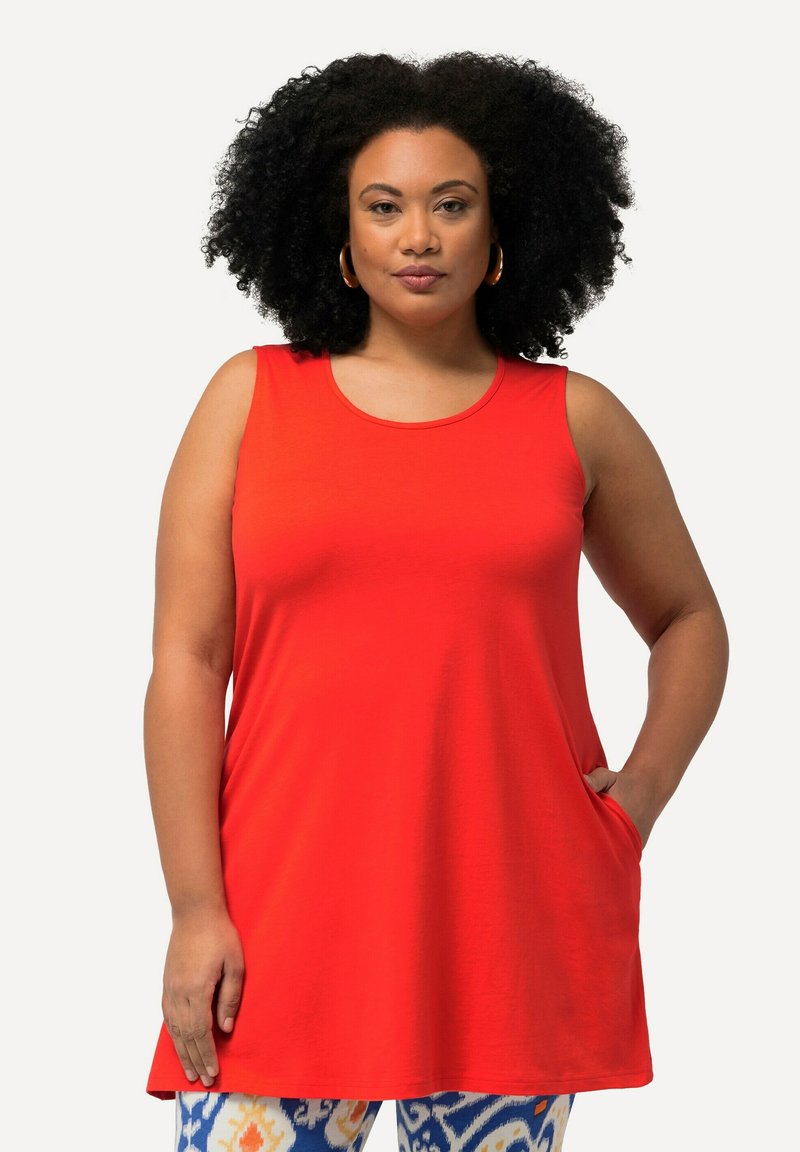 Ulla Popken ROUND NECK POCKET SWING  - Blus