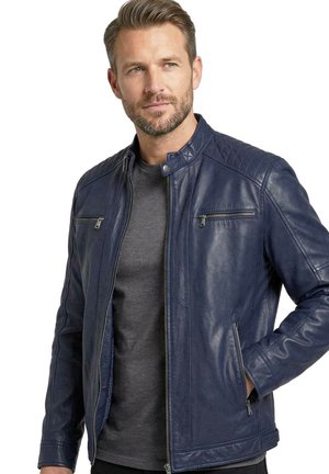 Mark Maddox, MASON - Leather jacket - dunkelblau