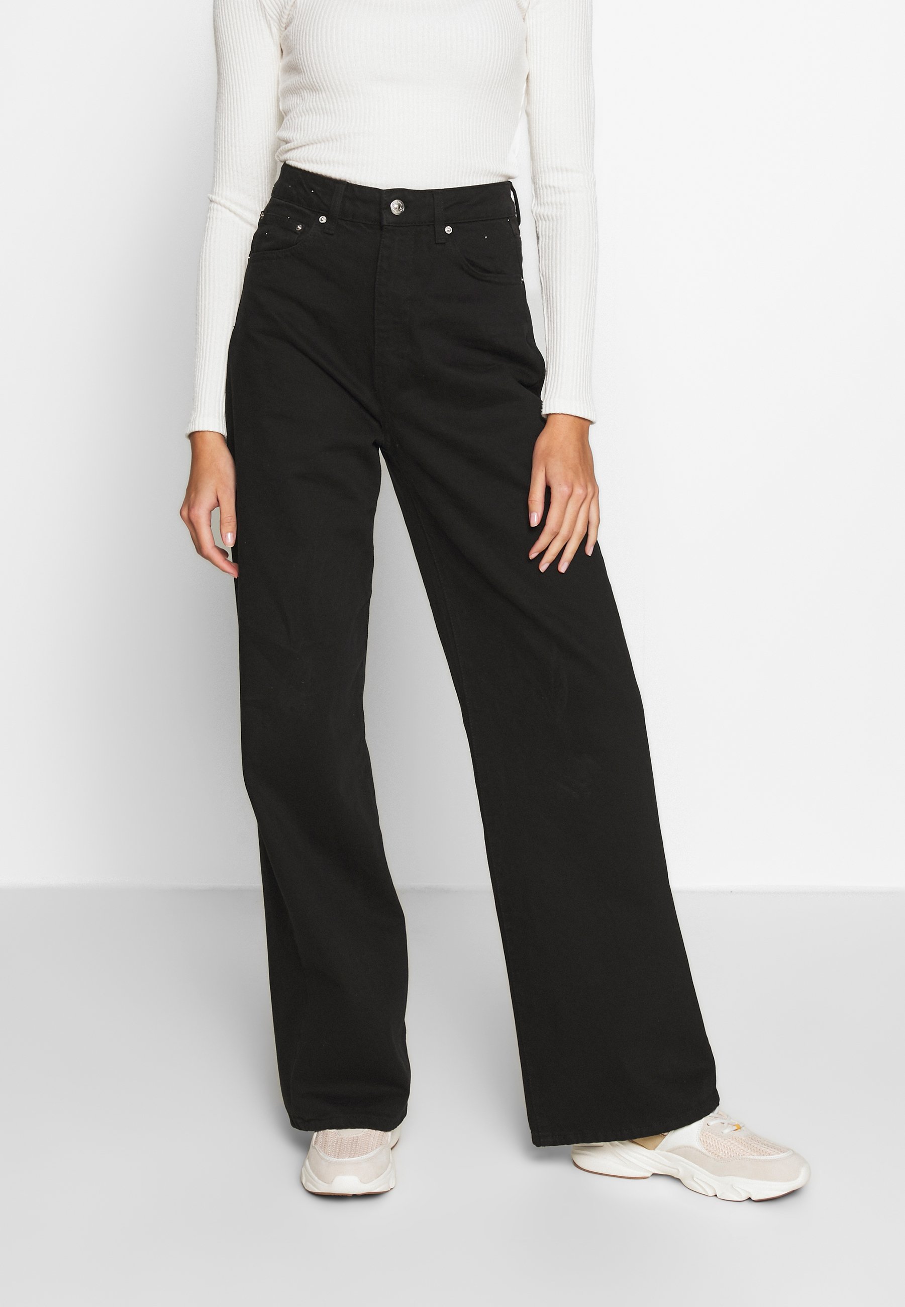 WIDE LEG Flared jeans black WIDE LEG Flared jeans black