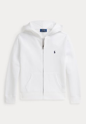 Polo Ralph Lauren FLEECE FULL-ZIP HOODIE 7-14Y - Vetoketjullinen college - white/c7949