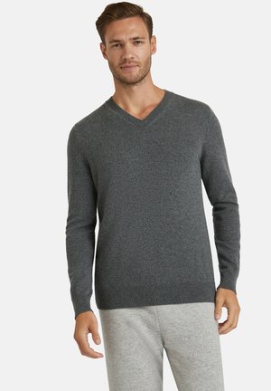 LUXURY CLASSIC V-NECK - Pullover - dark greyheather