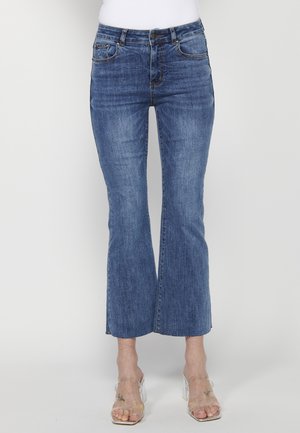 Flared jeans - azul osc dark blue