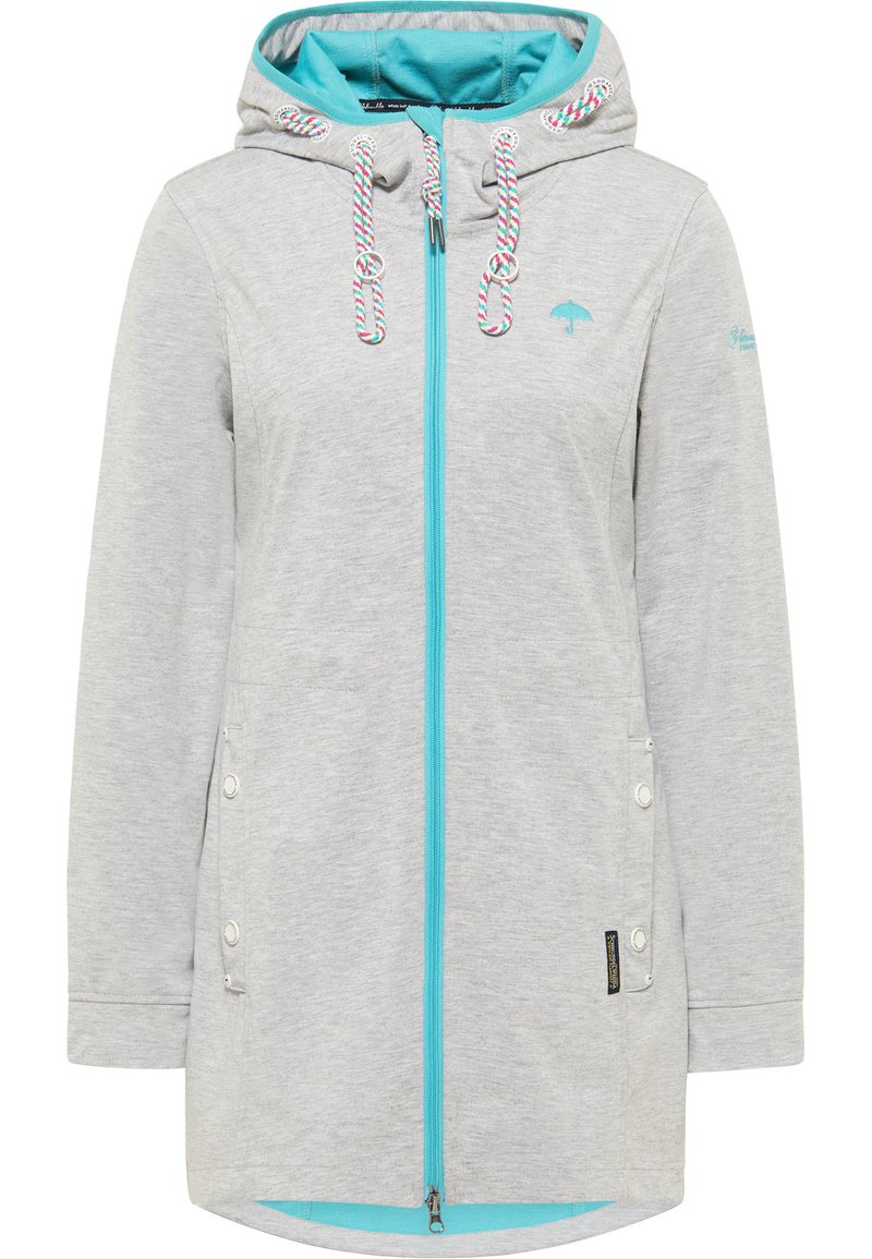 Schmuddelwedda Sweater met rits lichtgrijs