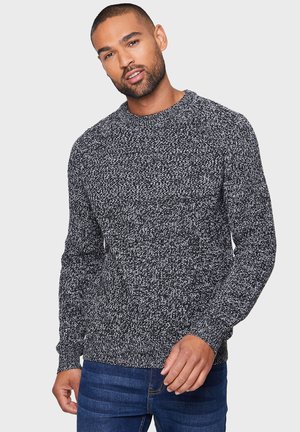 Strickpullover - jet black / ecru twist