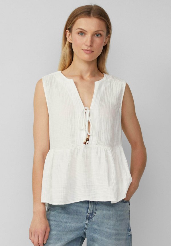 ÄRMELLOSE MIT BINDEDETAIL - Top - creme