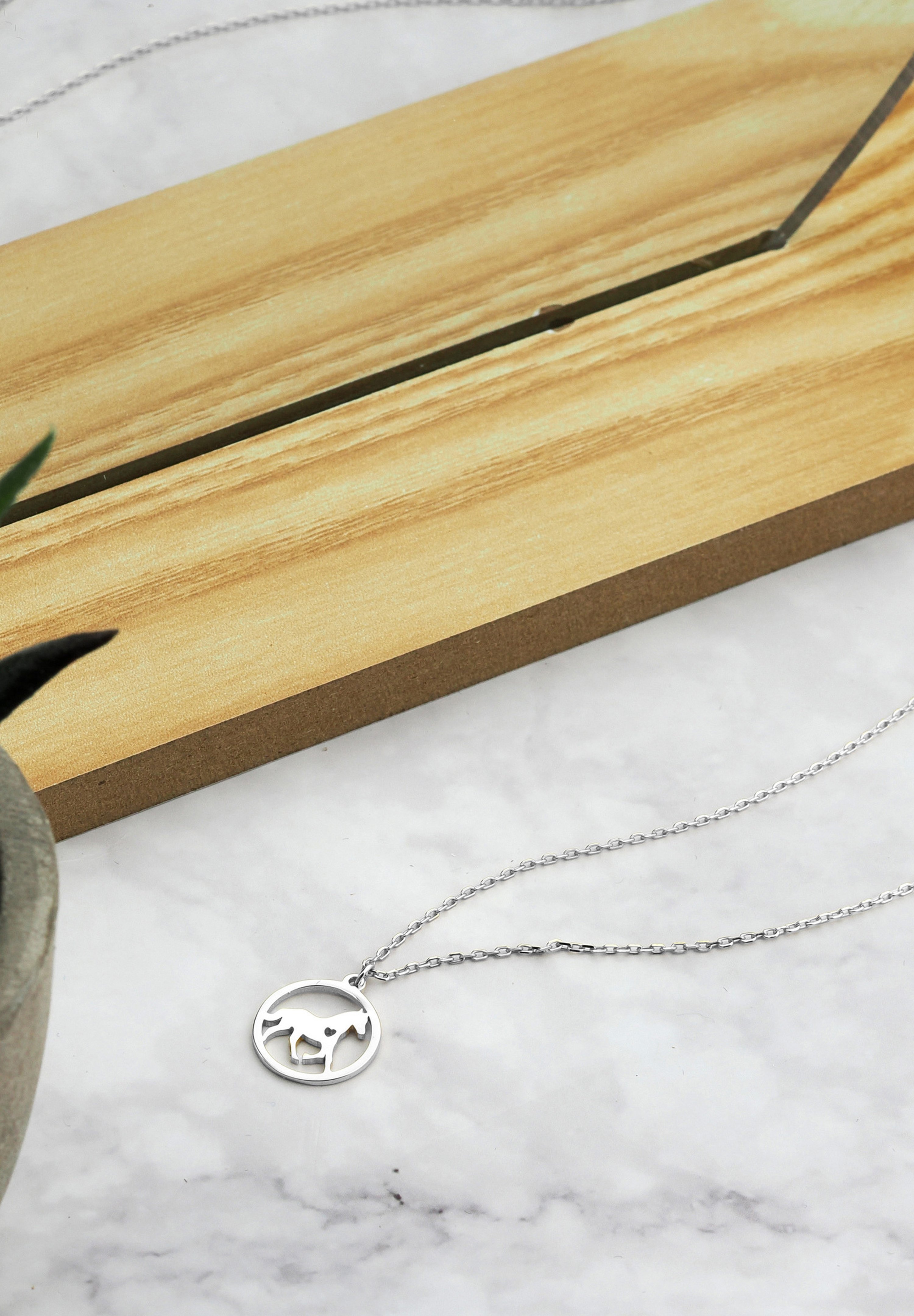 Collana Donna Sofia Milani In Argento 925 Con Ciondolo Cavallo A Cerchio - Regalo In Scatola Elegante