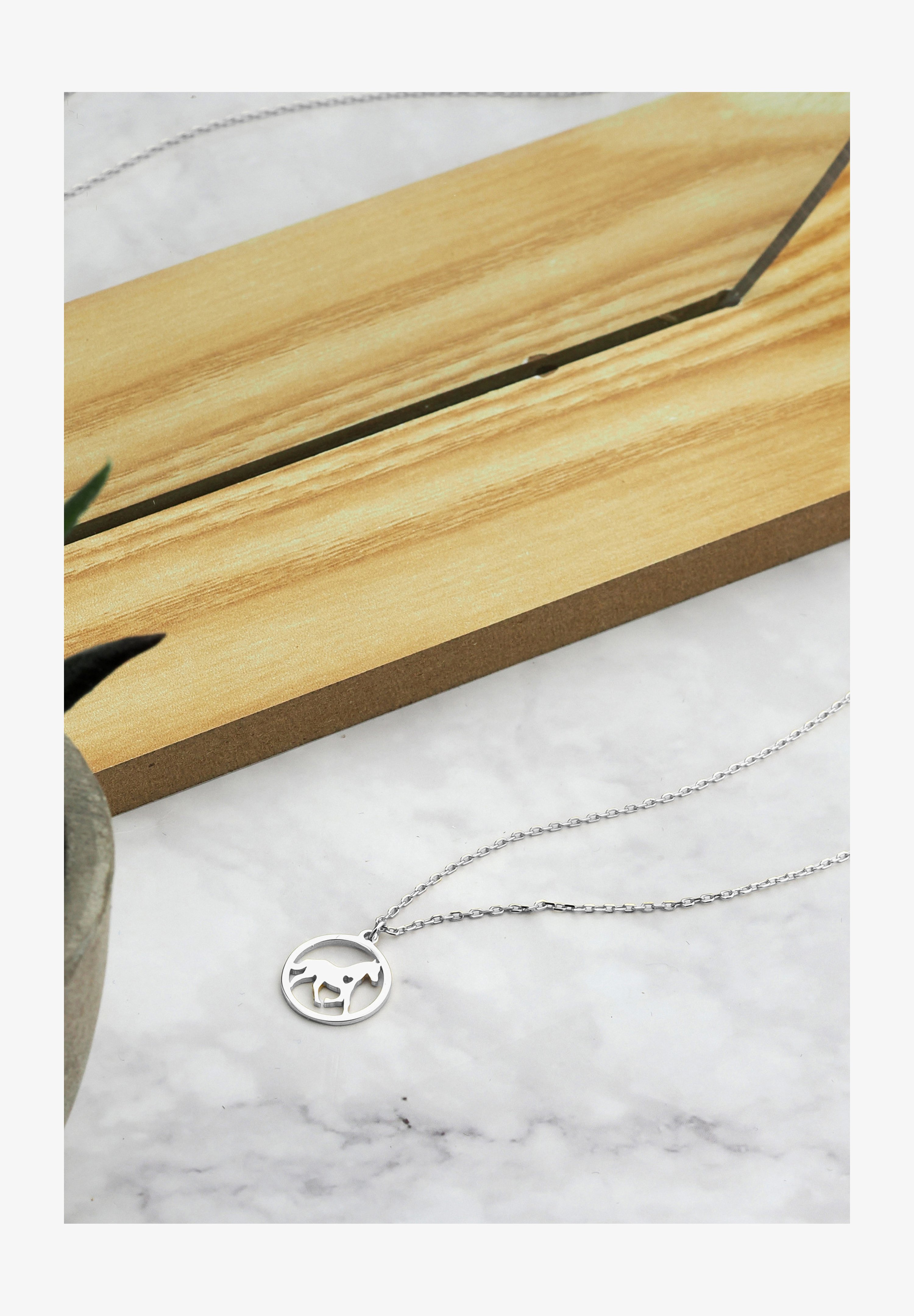 Collana Donna Sofia Milani In Argento 925 Con Ciondolo Cavallo A Cerchio - Regalo In Scatola Elegante