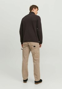 Jack & Jones JJEHILL ROLL NECK - Maglione - seal brown