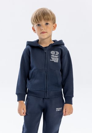 HOODED ZIP THROUGH - Užtrauktuku užsegamas treningas - dark blue