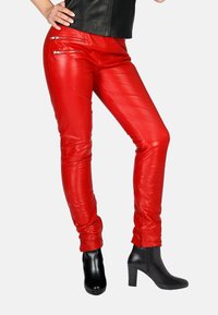 Pantaloni di pelle - rot