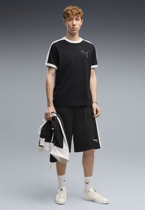 Puma, T7 LOVE OF THE CAT RINGER TEE - T-shirt imprimé - black