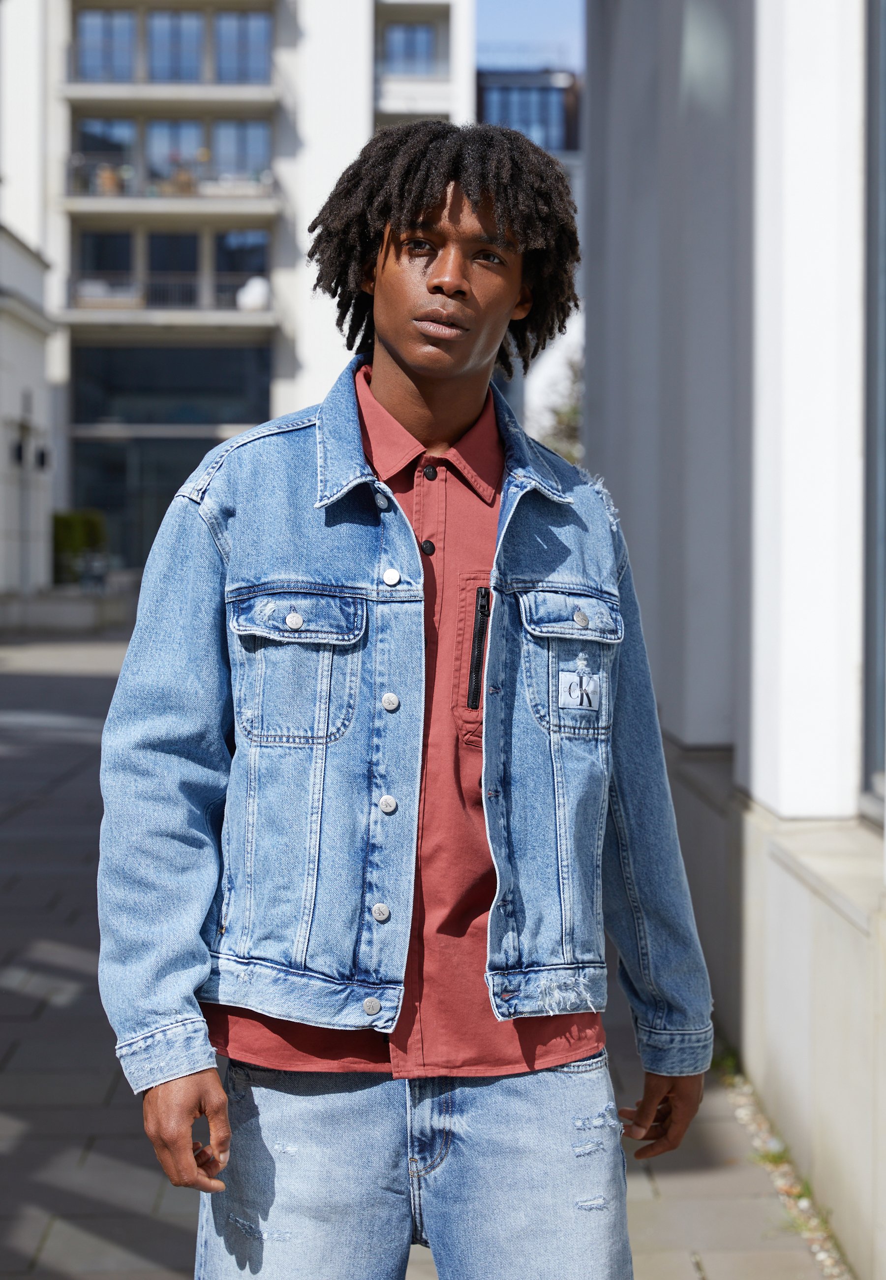 Calvin Klein Jeans REGULAR 90S JACKET - Spijkerjas - blue denim/blauw  denim/bluedenim - Zalando.nl jeans jacket calvin klein