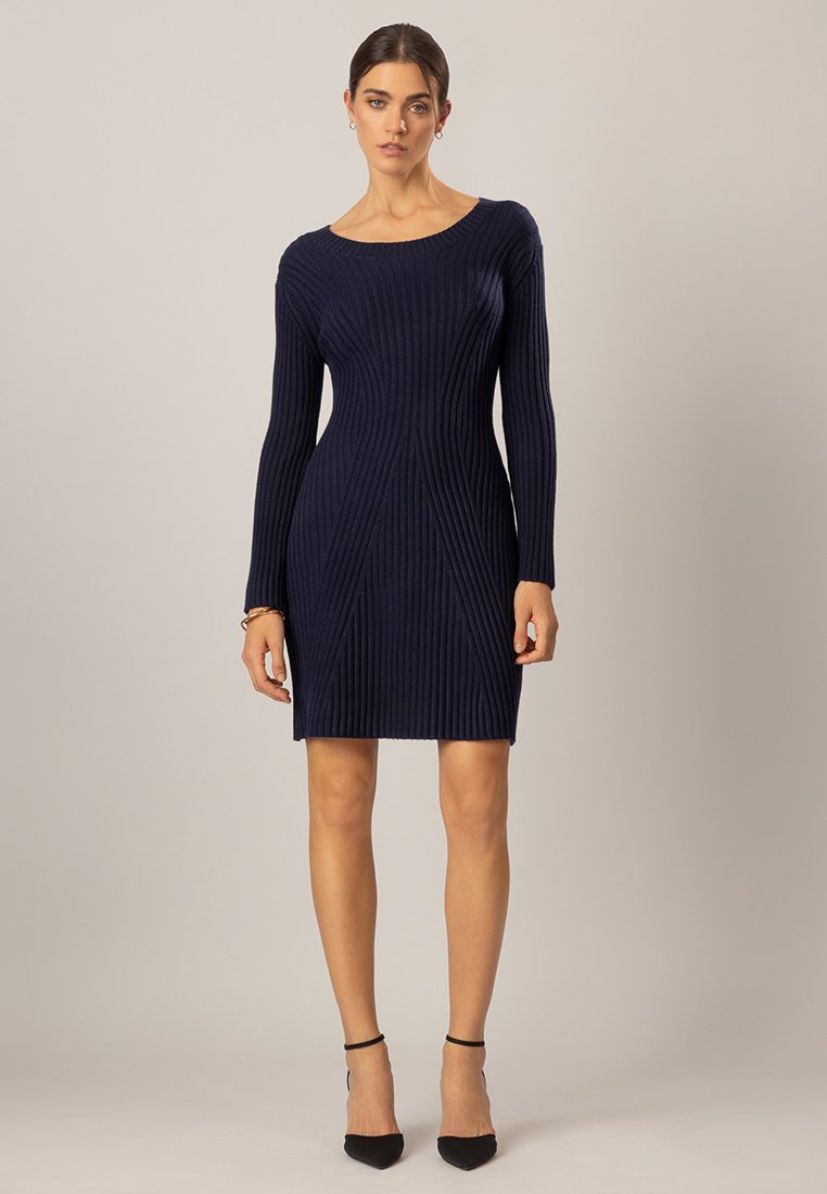 Apart Gebreide jurk donkerblauw