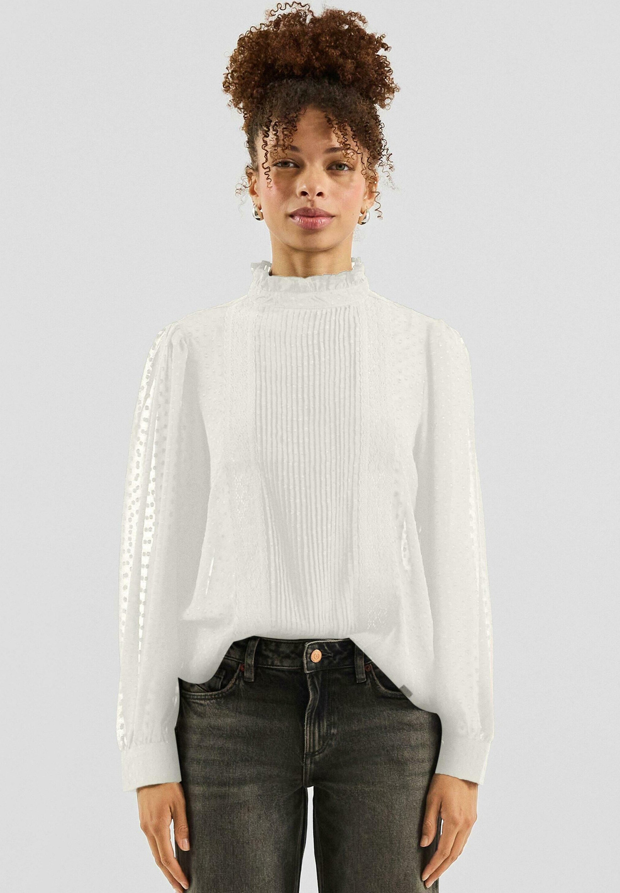 QS Camicetta Top Donna - Scollo A V, Senza Chiusura, In Crepe Con Orlo Posteriore Allungato
