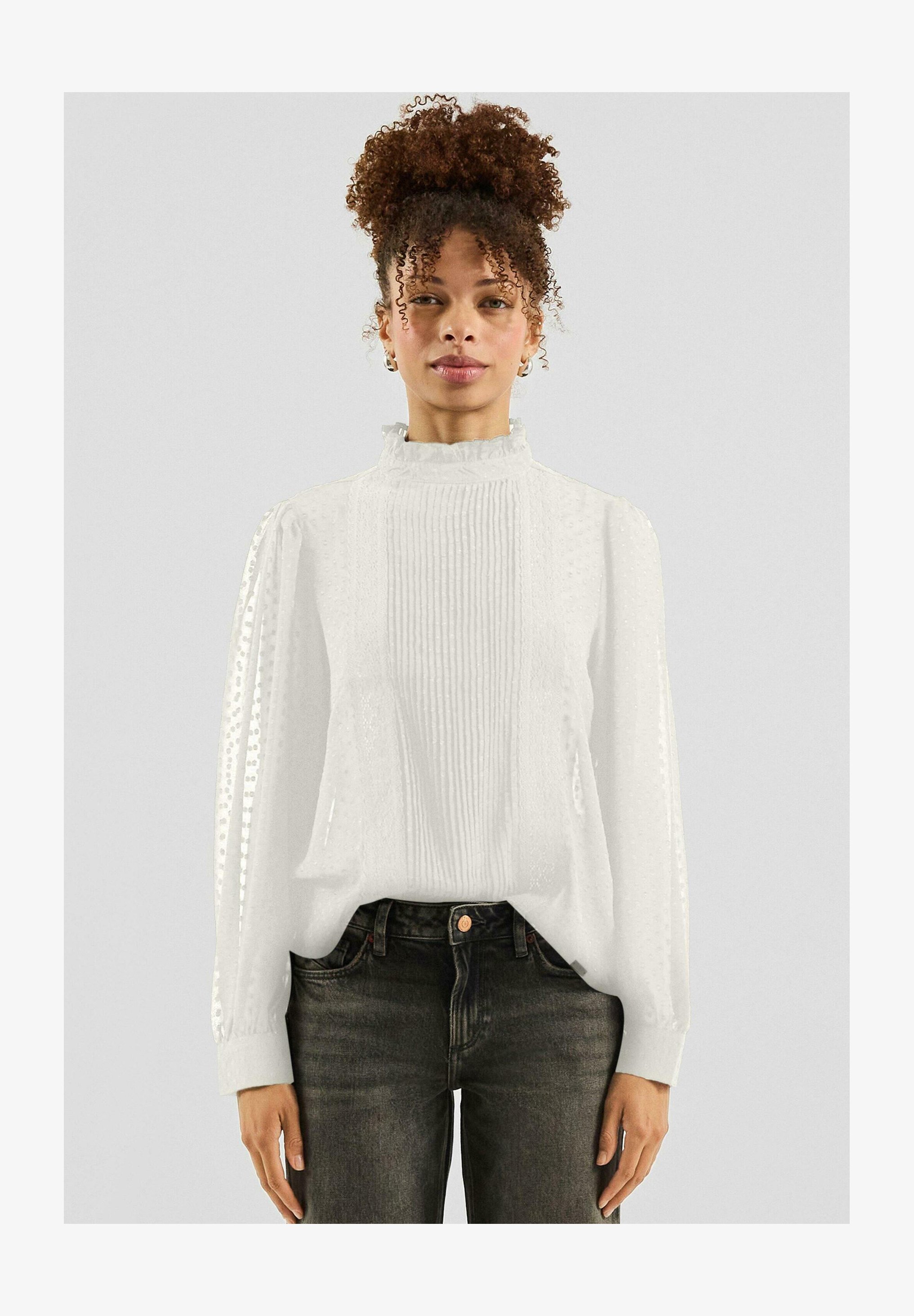QS Camicetta Top Donna - Scollo A V, Senza Chiusura, In Crepe Con Orlo Posteriore Allungato