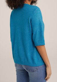 WE Fashion Stickad tröja - stone blue denim