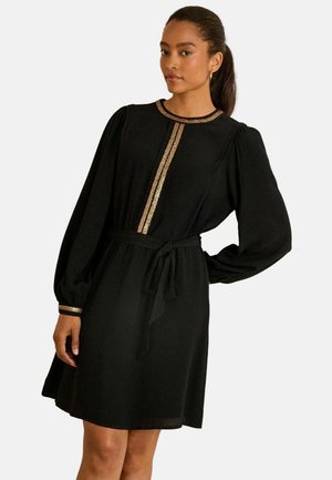 REGULAR FIT - SEQUIN TRIM  - Denné šaty - black