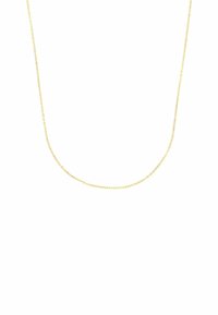 Collana in metallo placcata oro con una delicata catena sottile caratterizzata da piccoli anelli rotondi e una finitura liscia. Design semplice e minimalista.