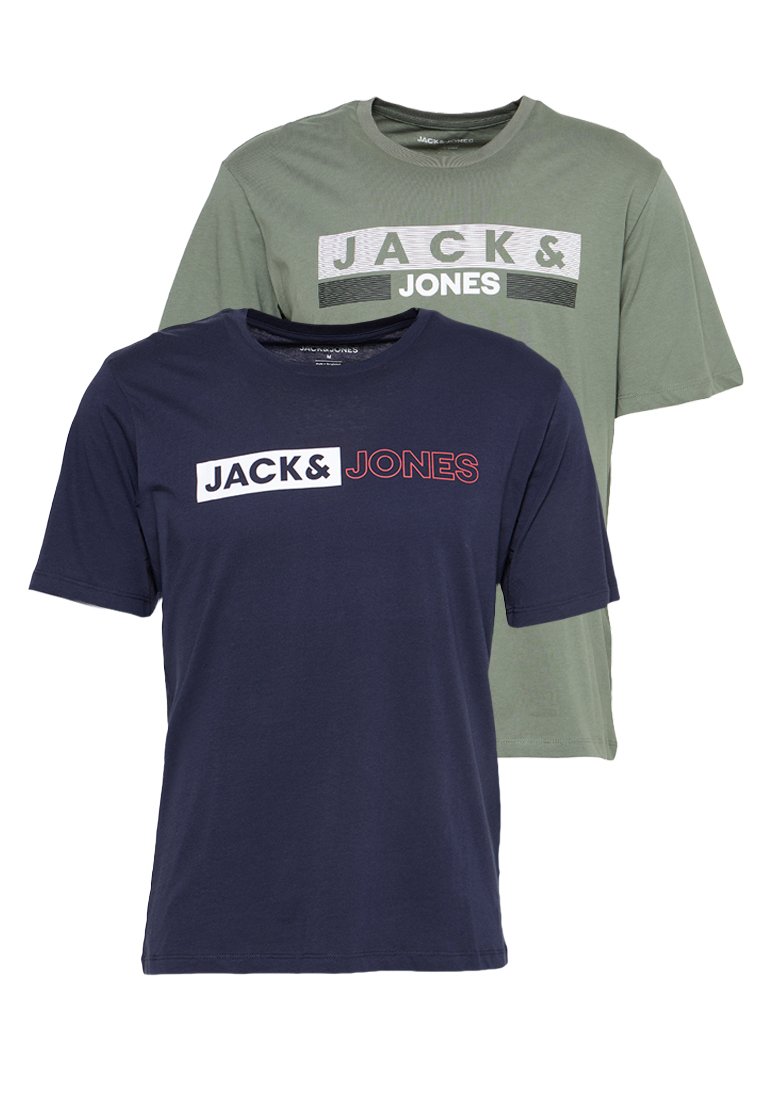 jack & jones T-shirt print donkerblauw