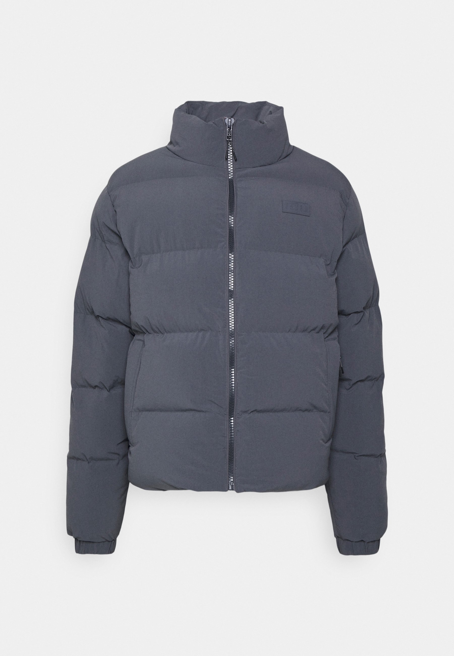 Faded Bubble Logo Puffer Winter Jacket Grey, Men's, Size: XXL, Black