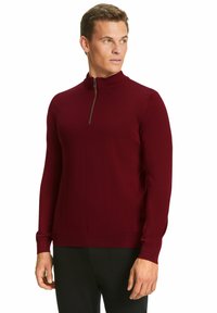 FALKE BASIC NEW MERINO HALFZIP - Maglione - wine