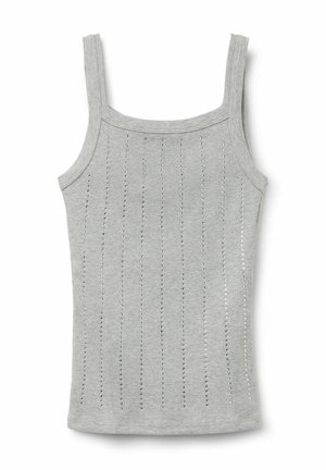 Tezenis, RIBBED WITH RHINESTONES - Top - grey