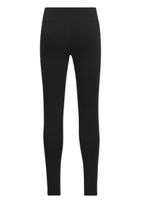 Leggings negros con un diseño elegante y ajustado. Fabricados con una tela suave y elástica, presentan una cintura alta y sin patrones.