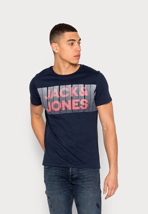 JCOATHELSTAN CREW NECK - Print T-shirt - navy blazer